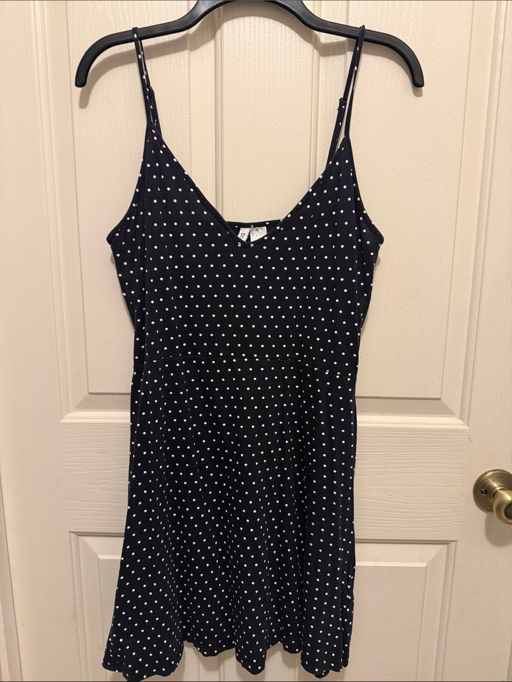 H&M Black and White Polka Dot Slip Dress